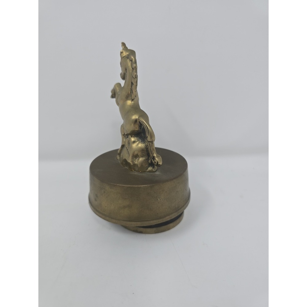 Vintage Brass Unicorn Music Figurine By Flambo plays The Impossible Dream - Picture 2 of 7